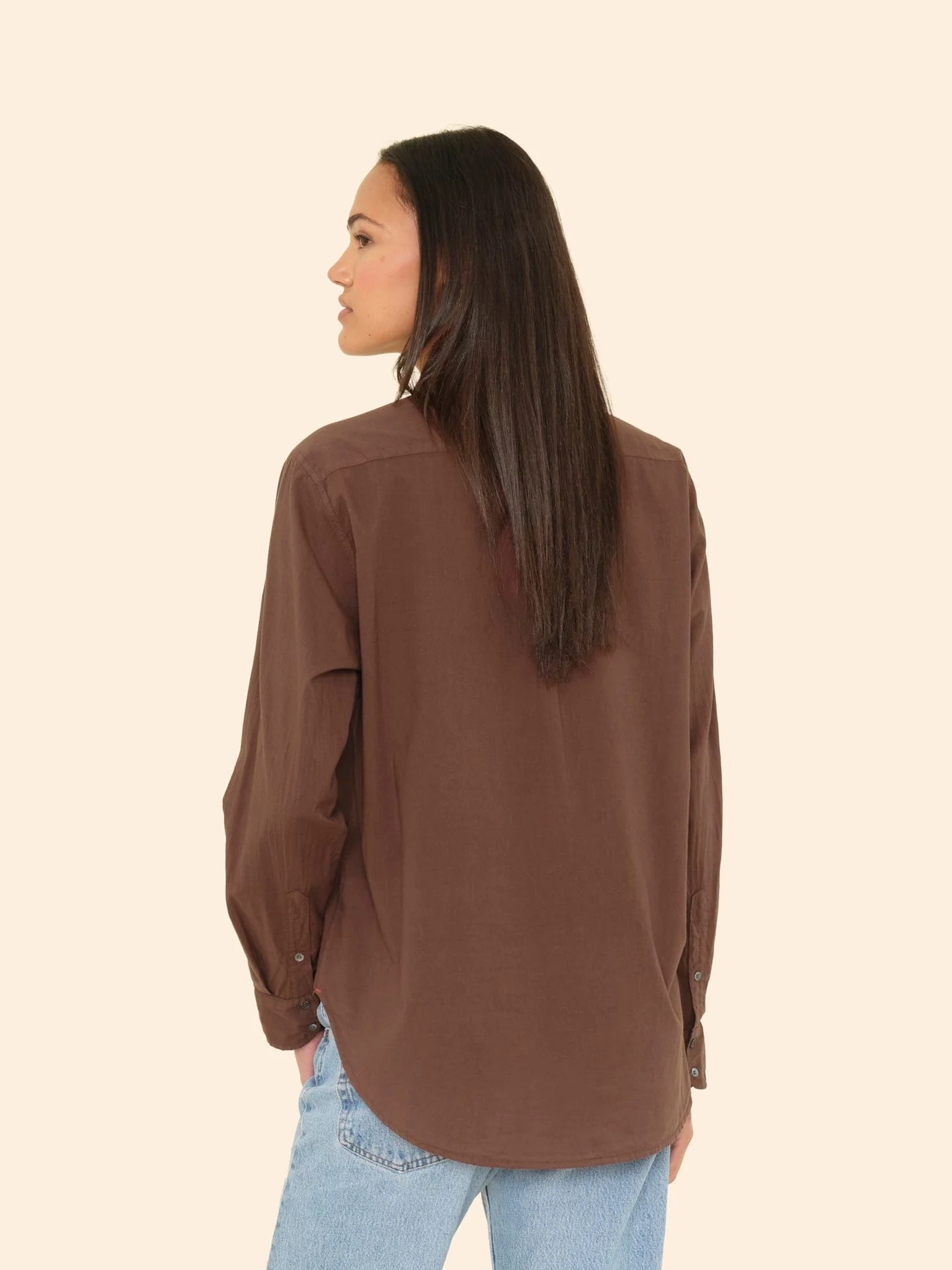 Bluse BEAU in Chocolate Brown, XIRENA