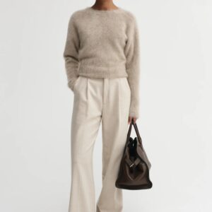 ZOE Crewneck Sweater in Taupe, ALMADA LABEL