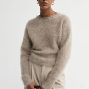 ZOE Crewneck Sweater in Taupe, ALMADA LABEL