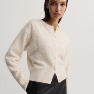 Cardigan COCO BRUSHED in Vanilla, ALMADA LABEL