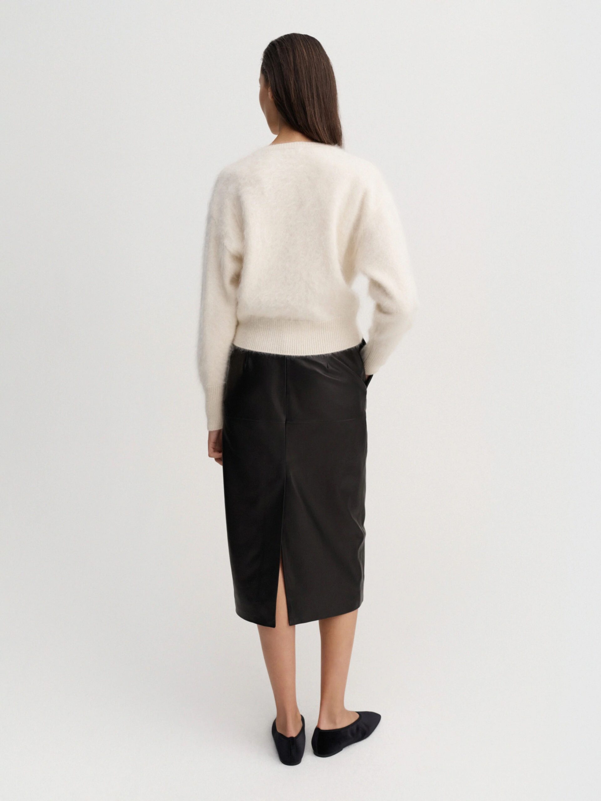 Cardigan COCO BRUSHED in Vanilla, ALMADA LABEL