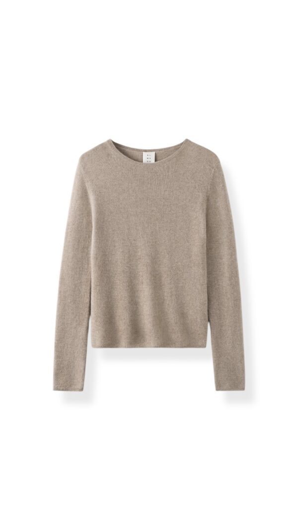 AWA Crewneck Sweater in NOUGAT, ALMADA LABLE,