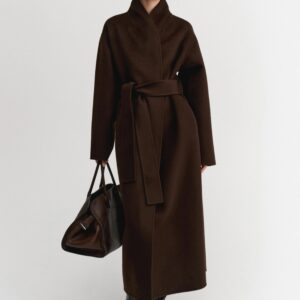 Mantel MARA DOUBLÉ in Chocolate, ALMADA LABEL