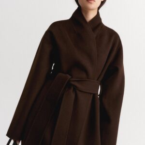 Mantel MARA DOUBLÉ in Chocolate, ALMADA LABEL