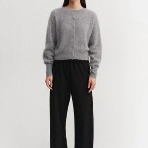 Cardigan COCO BRUSHED in Grey, ALMADA LABEL