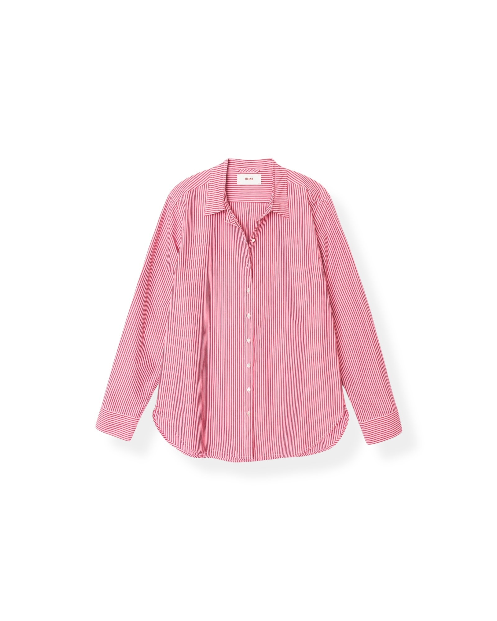 Bluse BEAU in Ruby Red Stripes, XIRENA