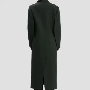 Curved Sleeve Overcoat in Dark Olive Melange, VICTORIA BECKHAM