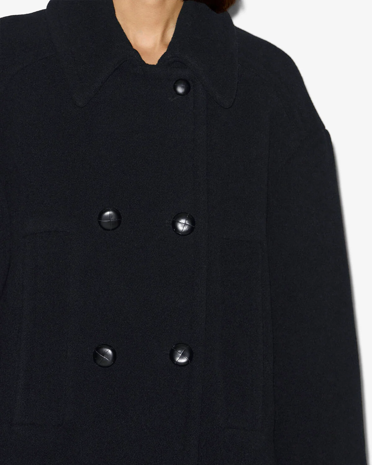 Mantel FIBY in Black, ISABEL MARANT