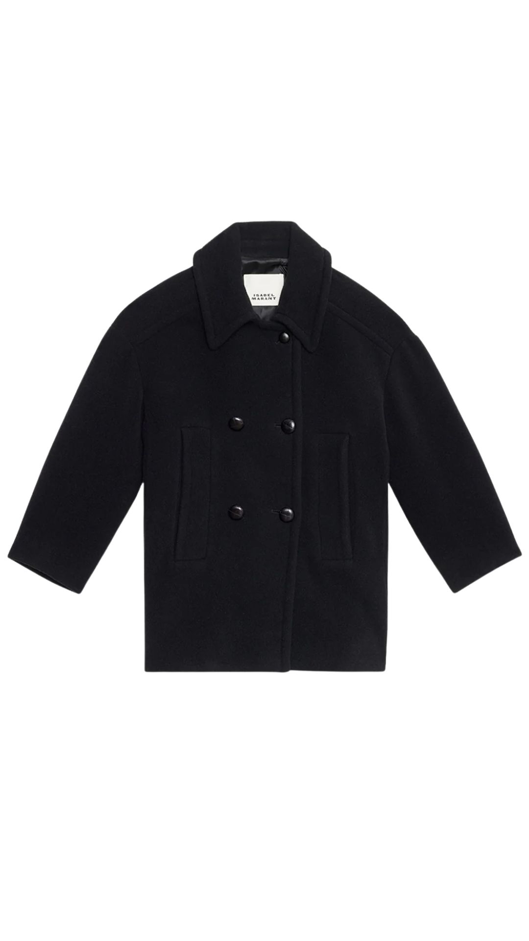 Mantel FIBY in Black, ISABEL MARANT
