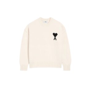 Pullover AMI DE COEUR in Ecru, AMI PARIS