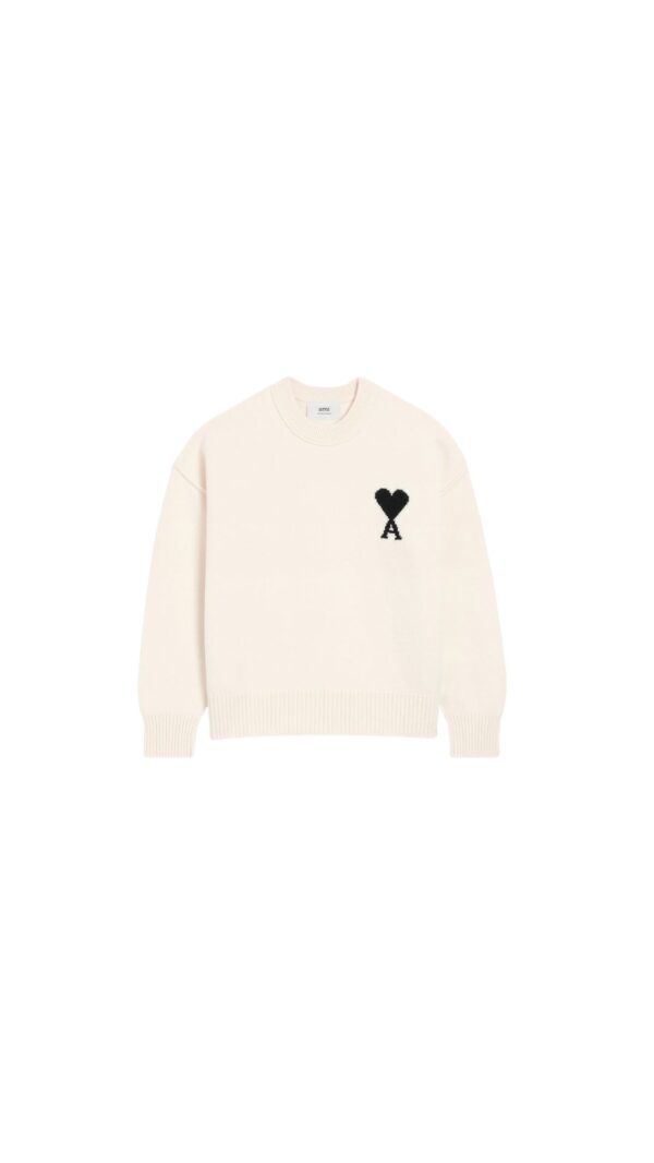 Pullover AMI DE COEUR in Ecru, AMI PARIS