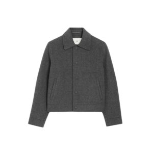 Geknöpfte Boxy-Fit-Jacks in Grey, AMI PARIS