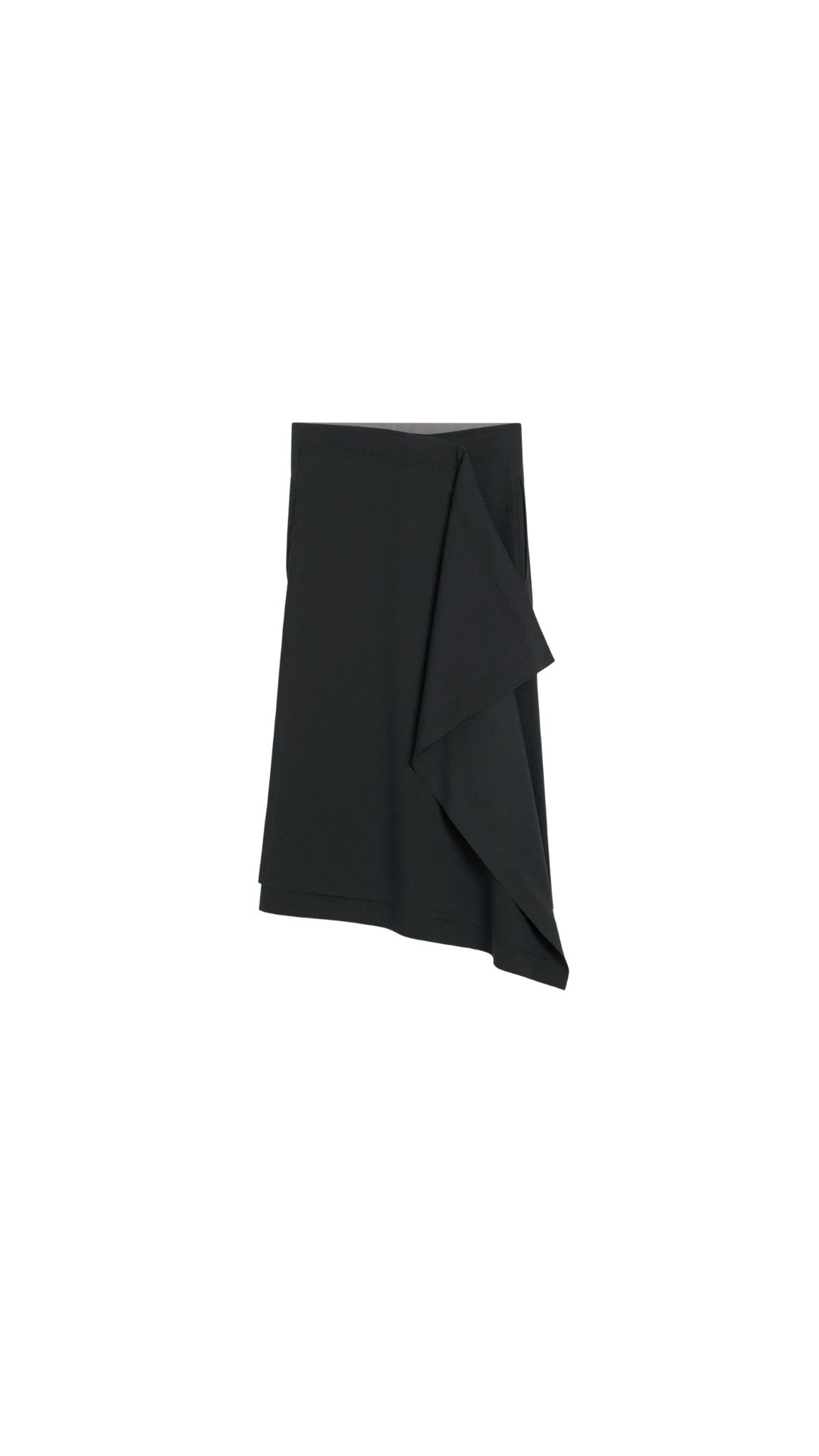 Midi-Wickelrock in Black, AMI PARIS