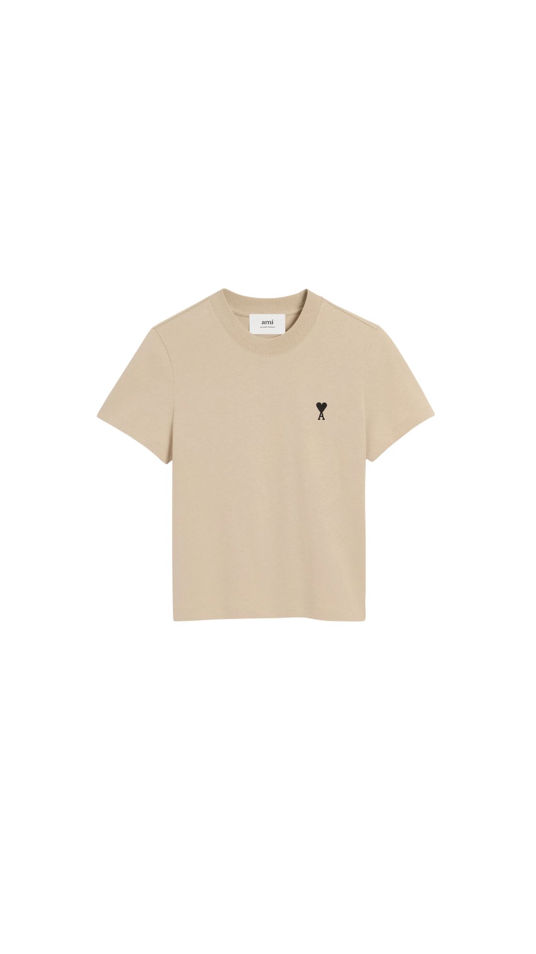 T-Shirt AMI DE COEUR in WHITE COFFEE, AMI PARIS