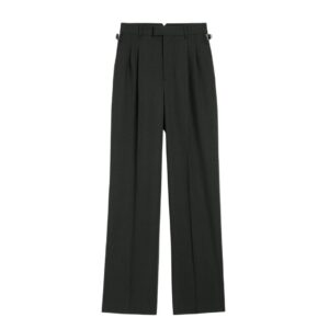 High Waist Wollhose in Anthrazit, AMI PARIS