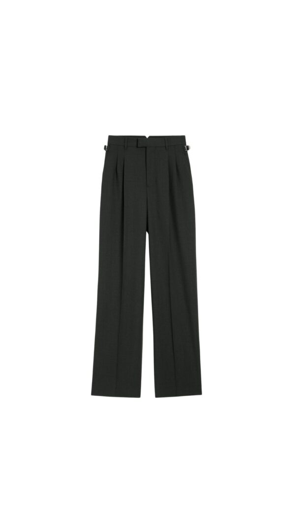 High Waist Wollhose in Anthrazit, AMI PARIS