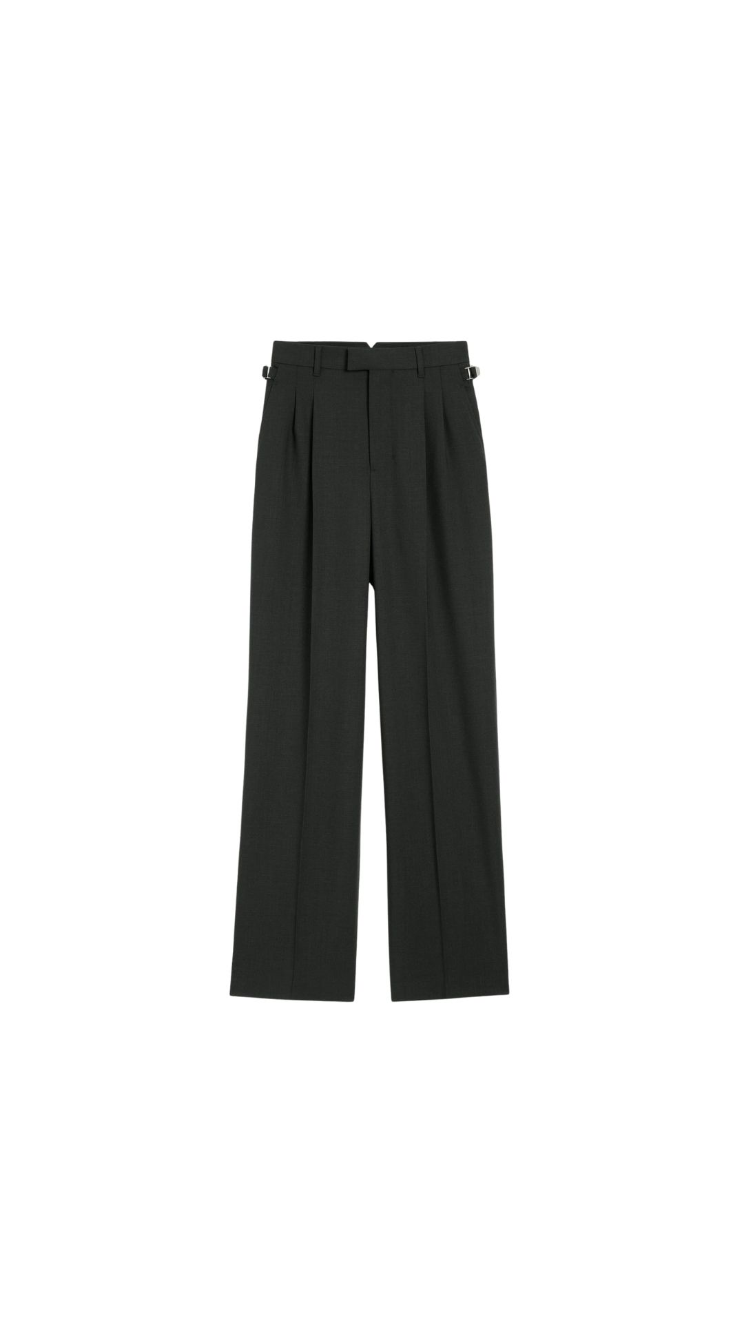 High Waist Wollhose in Anthrazit, AMI PARIS