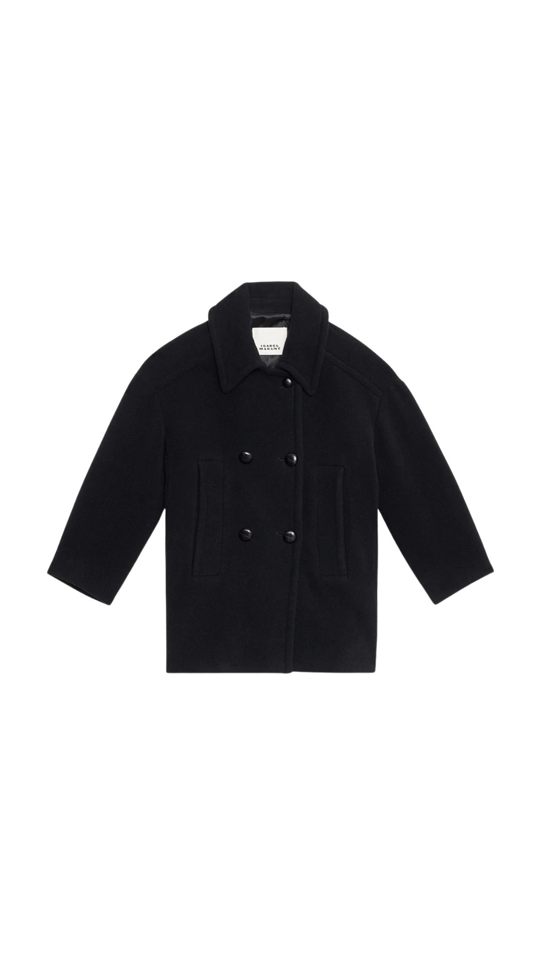 Mantel FIBY in Black, ISABEL MARANT