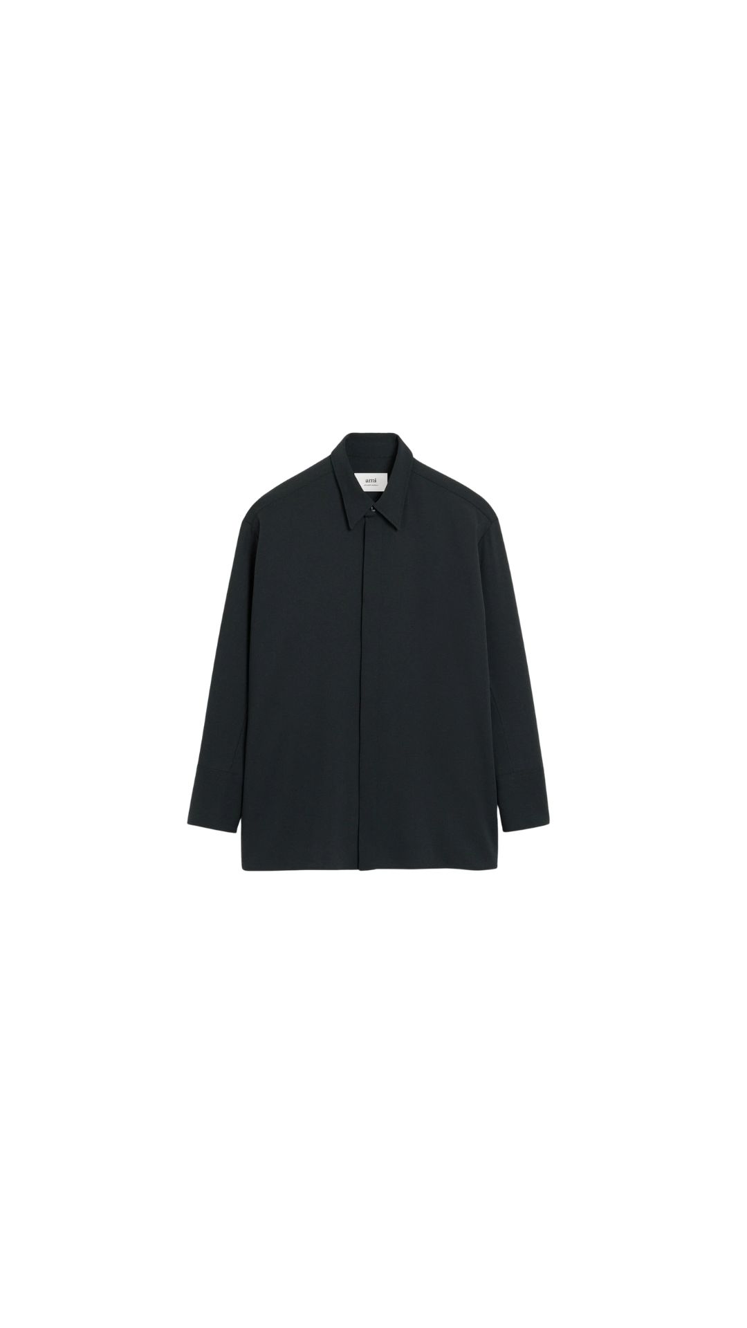 Oversize Hemd in Anthrazit, AMI PARIS