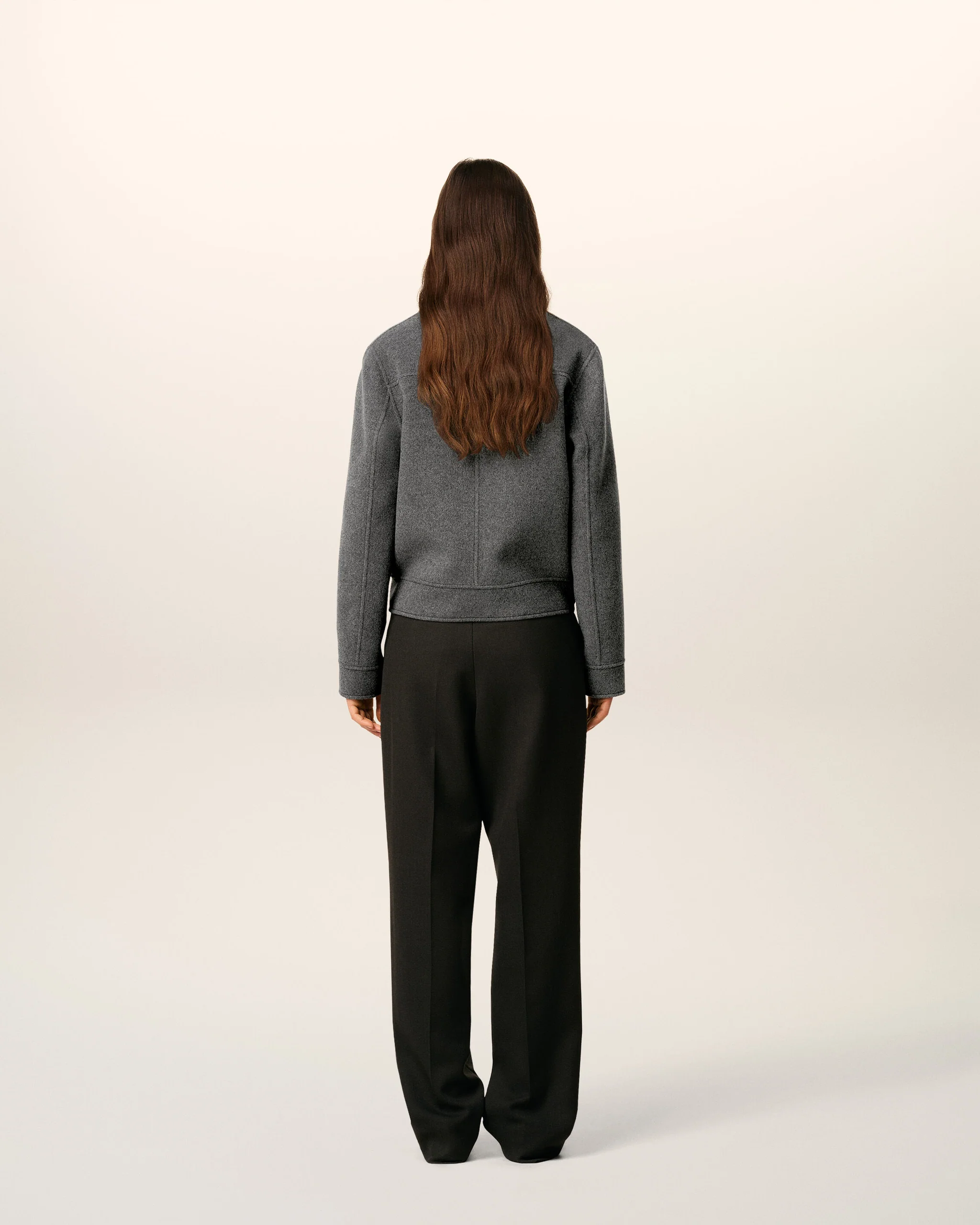Geknöpfte Boxy-Fit-Jacks in Grey, AMI PARIS