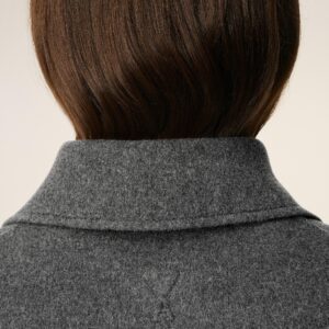 Geknöpfte Boxy-Fit-Jacks in Grey, AMI PARIS