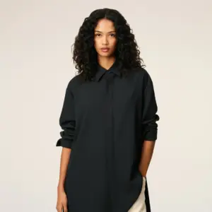 Oversize Hemd in Anthrazit, AMI PARIS