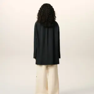 Oversize Hemd in Anthrazit, AMI PARIS