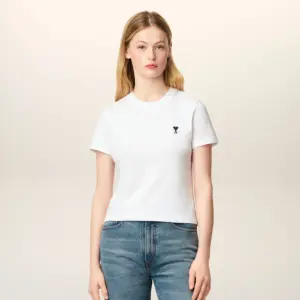 T-Shirt AMI DE COEUR in White, AMI PARIS
