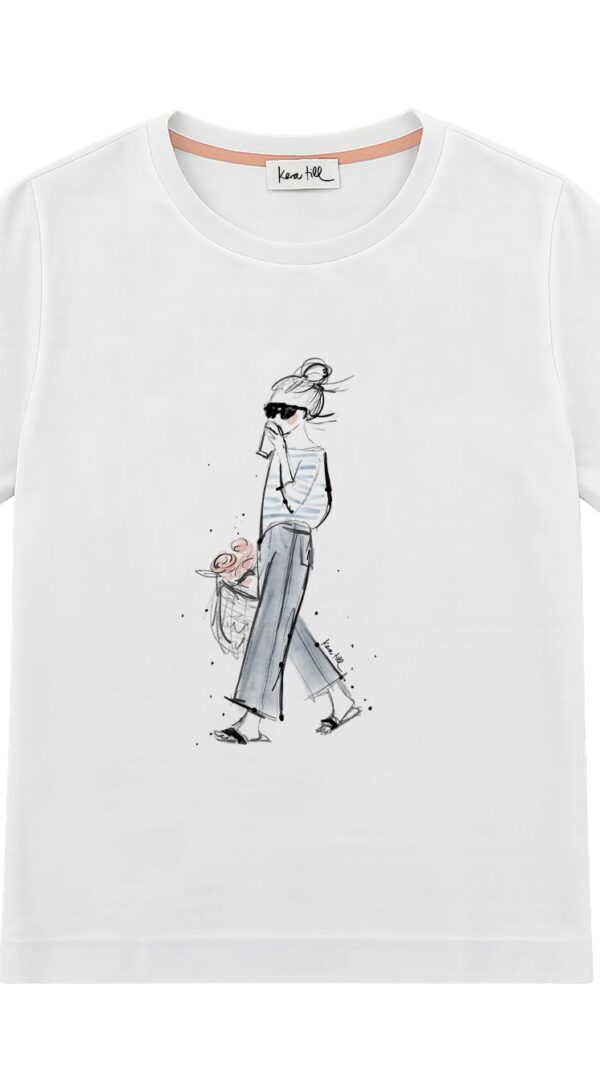 T-Shirt WALKING GIRL, KERA TILL,