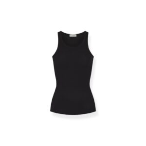 Tank HIGH NECK FITTED in Black, Éterne
