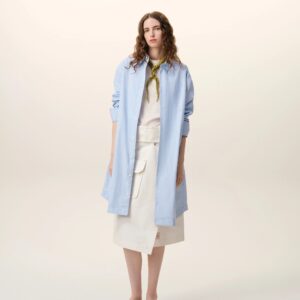 Hemdblusen-Kleid in Blue Stripes , AMI PARIS