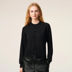 Cardigan in Black AMI DE COEUR , AMI PARIS