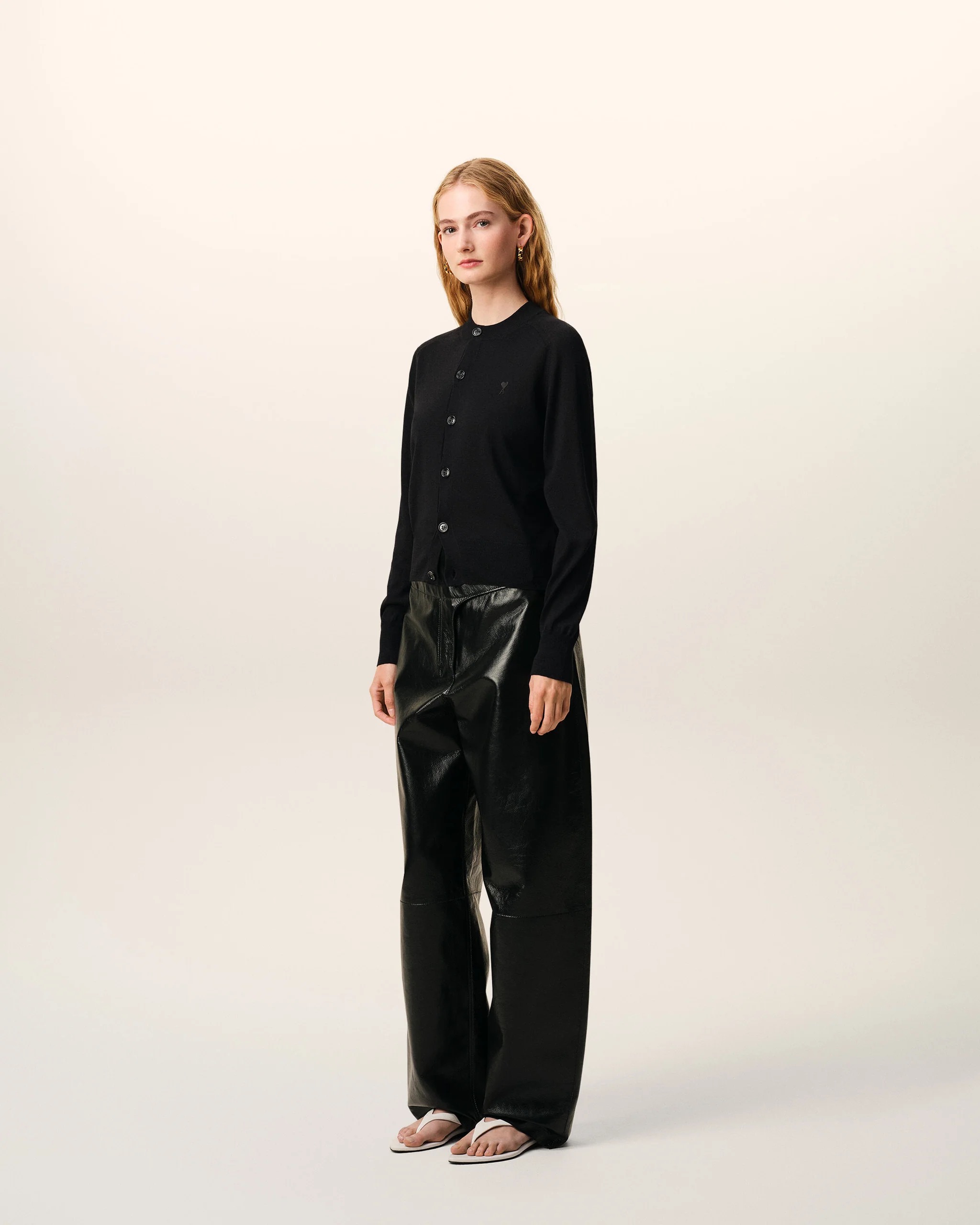 Cardigan in Black AMI DE COEUR , AMI PARIS