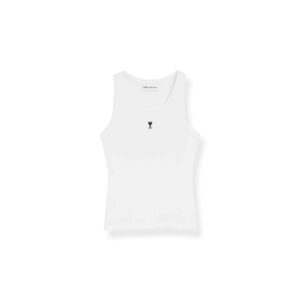 Tank Top in White AMI DE COEUR, AMI PARIS