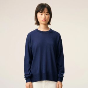 Dünner Pullover in Blau, AMI PARIS