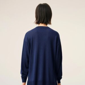Dünner Pullover in Blau, AMI PARIS