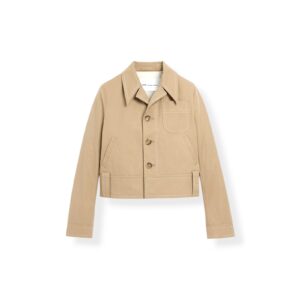 Baumwoll-Jacke in Taupe, AMI PARIS