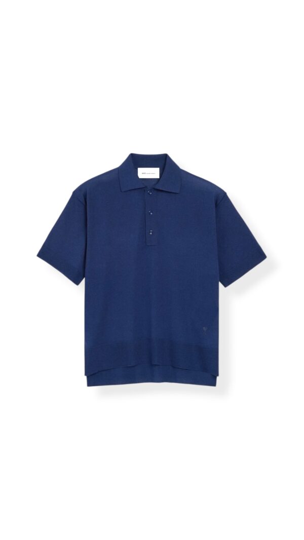 Strick-Polo in Blau von AMI DE COEUR, AMI PARIS