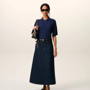 Strick-Polo in Blau von AMI DE COEUR, AMI PARIS