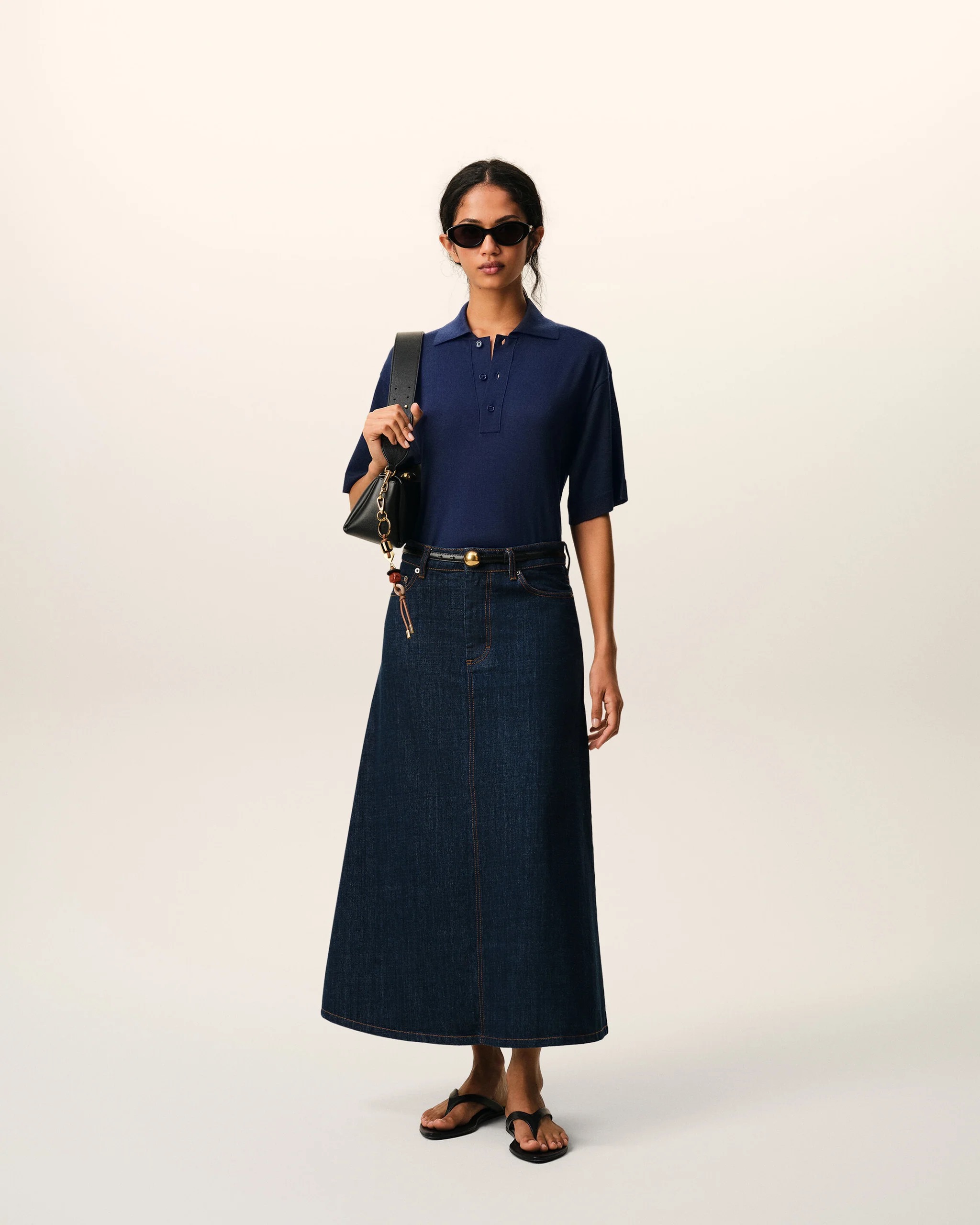 Strick-Polo in Blau von AMI DE COEUR, AMI PARIS