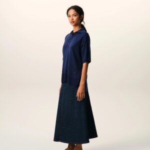 Strick-Polo in Blau von AMI DE COEUR, AMI PARIS