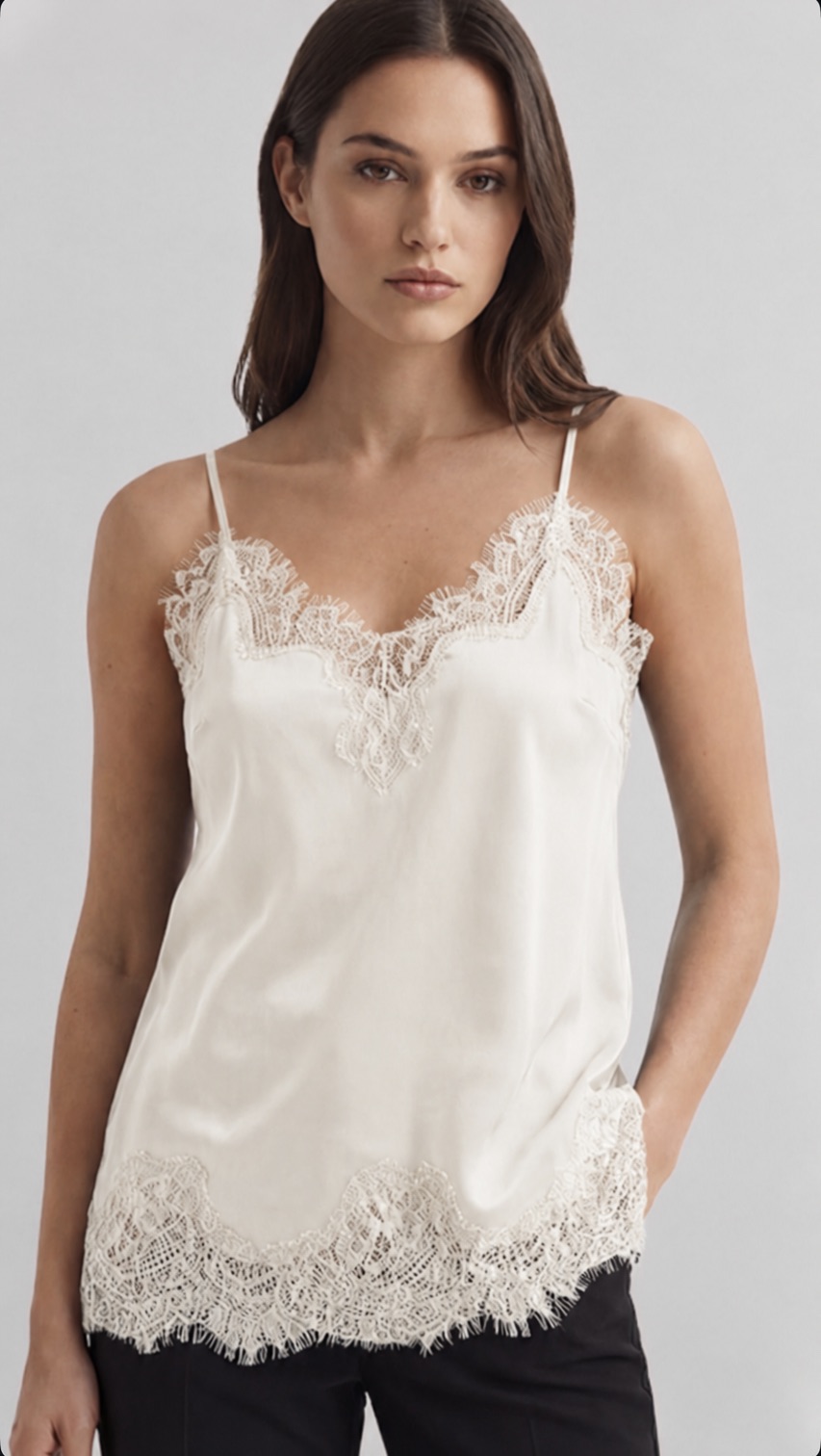 Lace Top in Champagner, Mansphil