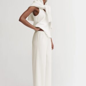 Hose BEA Crepe in Cream, ALMADA Label,