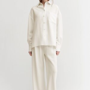 Bluse FINN Crepe in Cream , ALMADA Label,