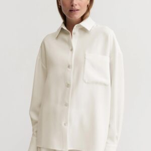 Bluse FINN Crepe in Cream , ALMADA Label,