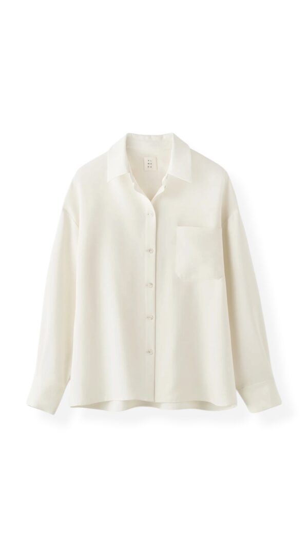 Bluse FINN Crepe in Cream , ALMADA Label,