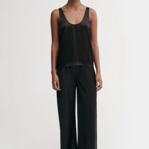Satin-Top ROMY in Black, ALMADA LABEL