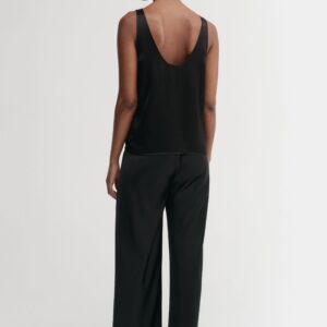 Satin-Top ROMY in Black, ALMADA LABEL