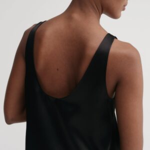 Satin-Top ROMY in Black, ALMADA LABEL