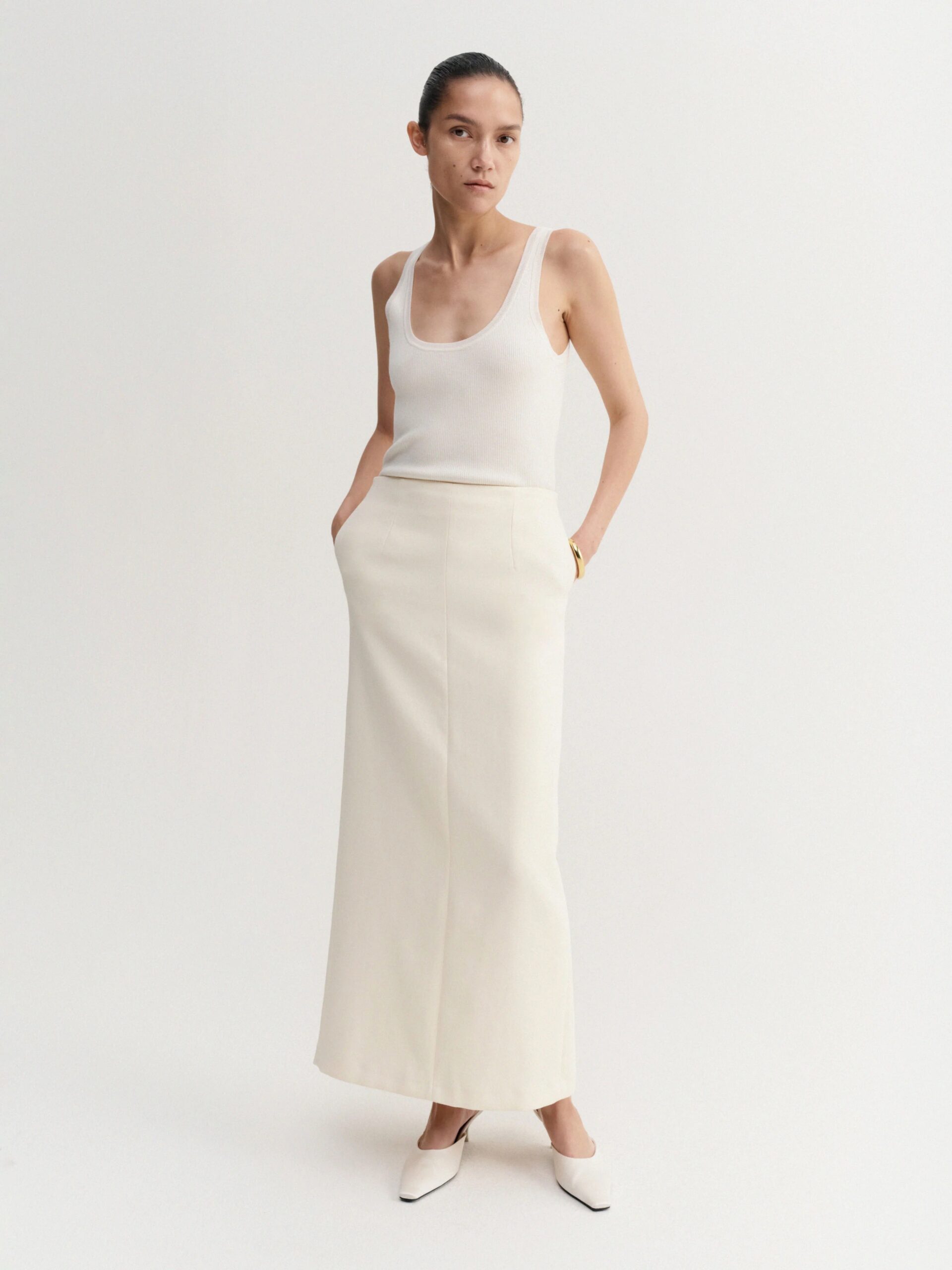 INDY Rib Top in Cream, ALMADA Label,